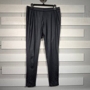 LN Nike Leggings Women's XL Dark Navy Blue Striped EUC Full Length Running pants